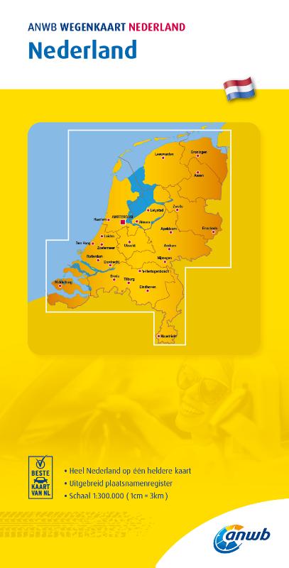 Online bestellen: Wegenkaart - landkaart Wegenkaart Nederland | ANWB Media