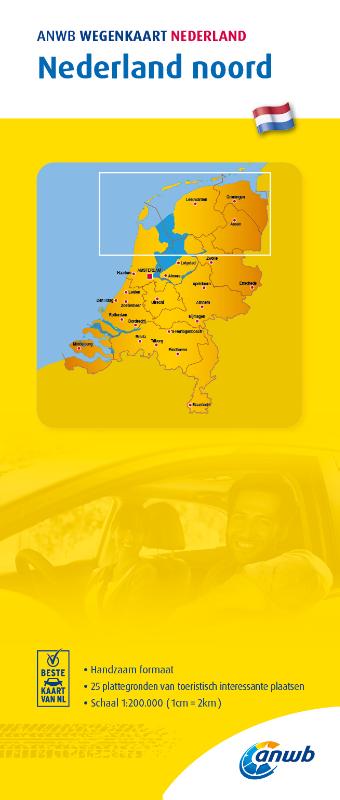 Online bestellen: Wegenkaart - landkaart Wegenkaart Nederland Noord | ANWB Media