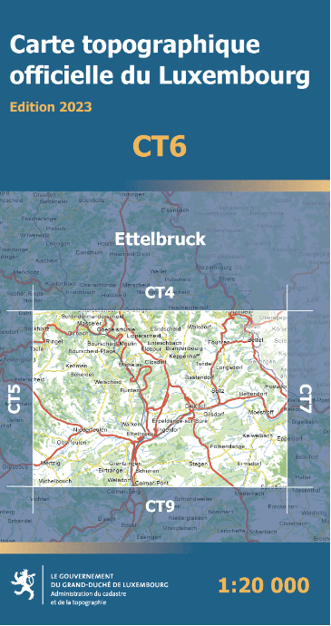Online bestellen: Topografische kaart - Wandelkaart 6 CT LUX Ettelbruck | Topografische dienst Luxemburg