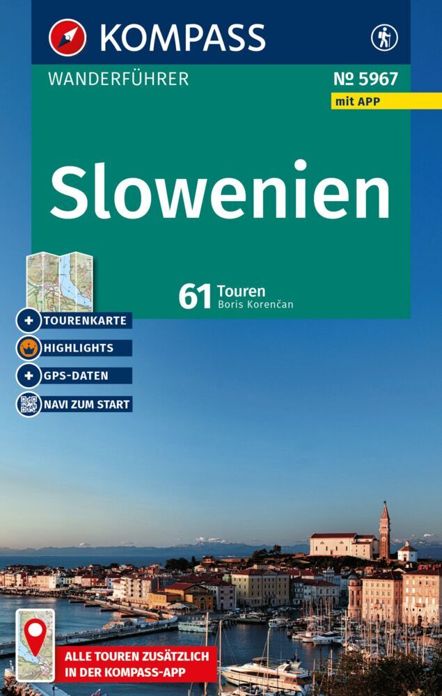 Wandelgids 5967 Kompass Wanderführer Slowenien - Slovenie | Kompass
