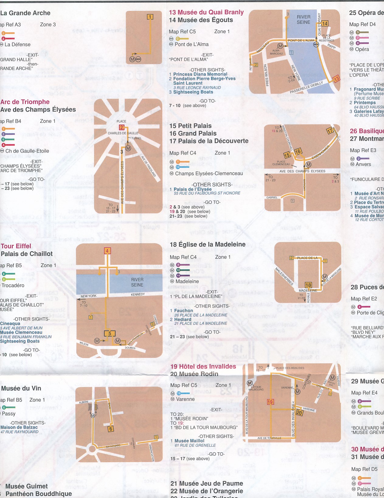 Spoorwegenkaart Guide to Paris : Metro Map & Guide | Michael Brein Inc ...