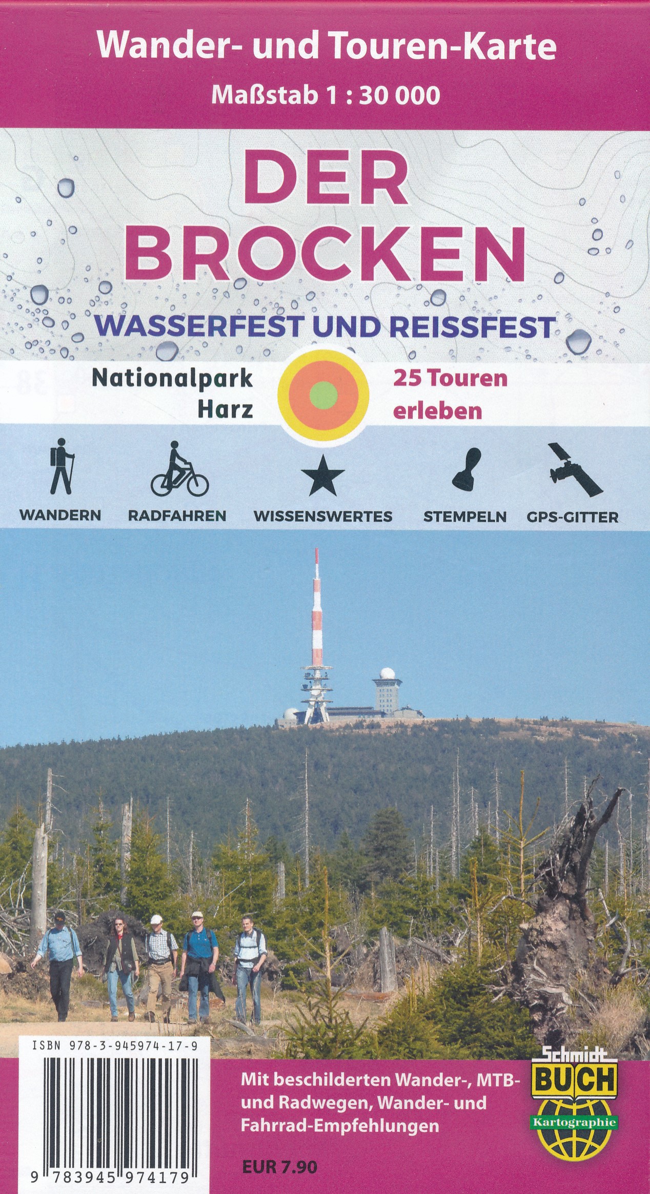Online bestellen: Wandelkaart Der Brocken - Nationalpark Harz | Schmidt Buch Verlag