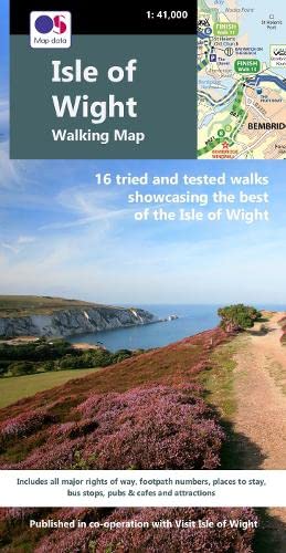 Online bestellen: Wandelkaart Isle of Wight Walking Map | Heritage House
