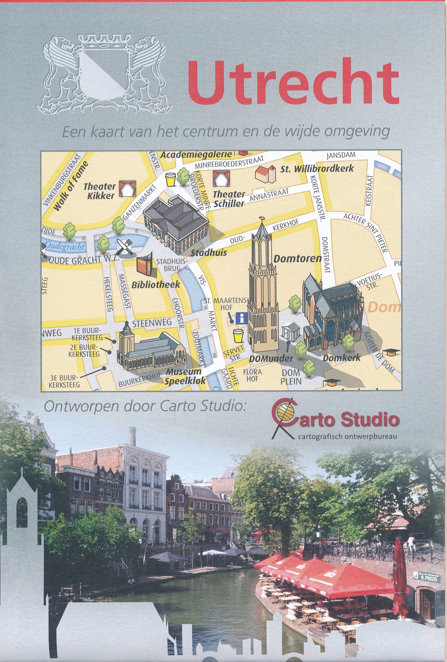 Online bestellen: Stadsplattegrond Utrecht centrumkaart | Benjaminse Uitgeverij