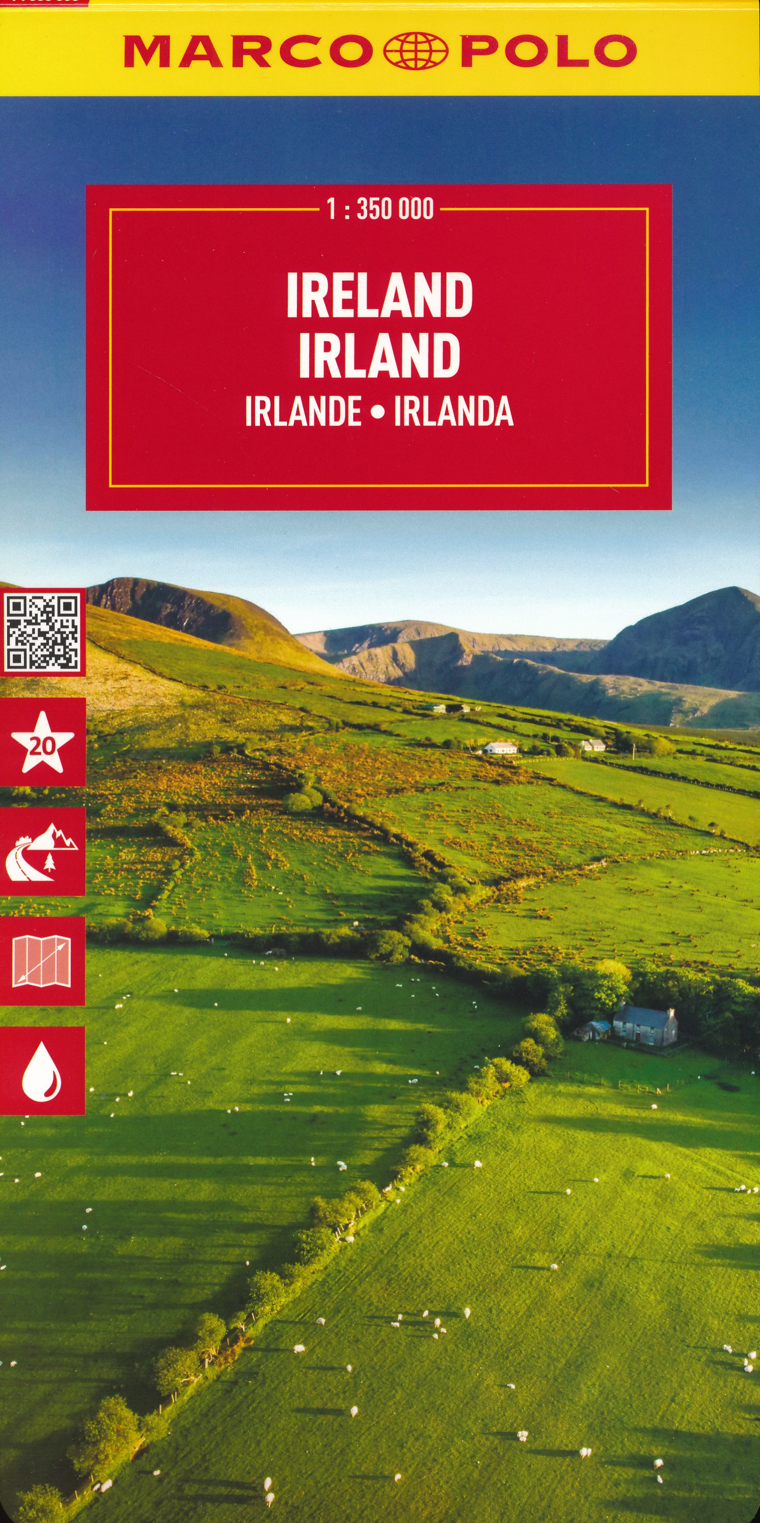 Online bestellen: Wegenkaart - landkaart Ierland - Ireland | Marco Polo