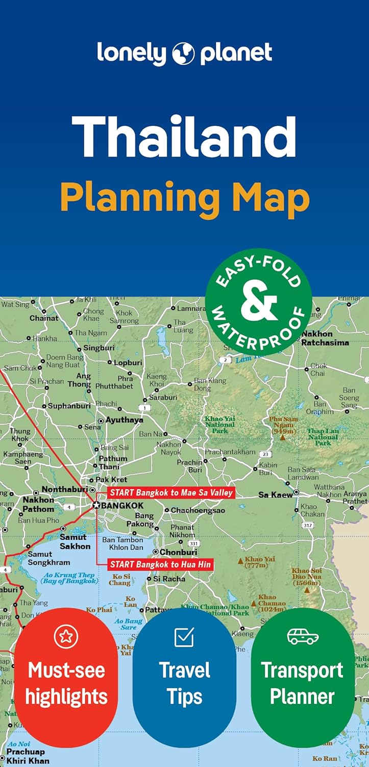 Online bestellen: Wegenkaart - landkaart Planning Map Thailand | Lonely Planet