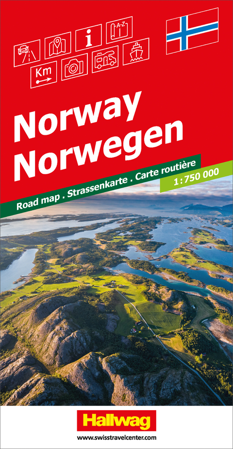 Online bestellen: Wegenkaart - landkaart Norwegen - Noorwegen | Hallwag