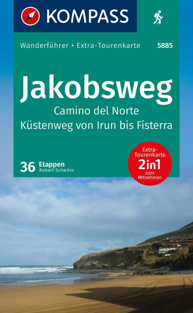 Online bestellen: Wandelgids 5885 Wanderführer Jakobsweg | Kompass