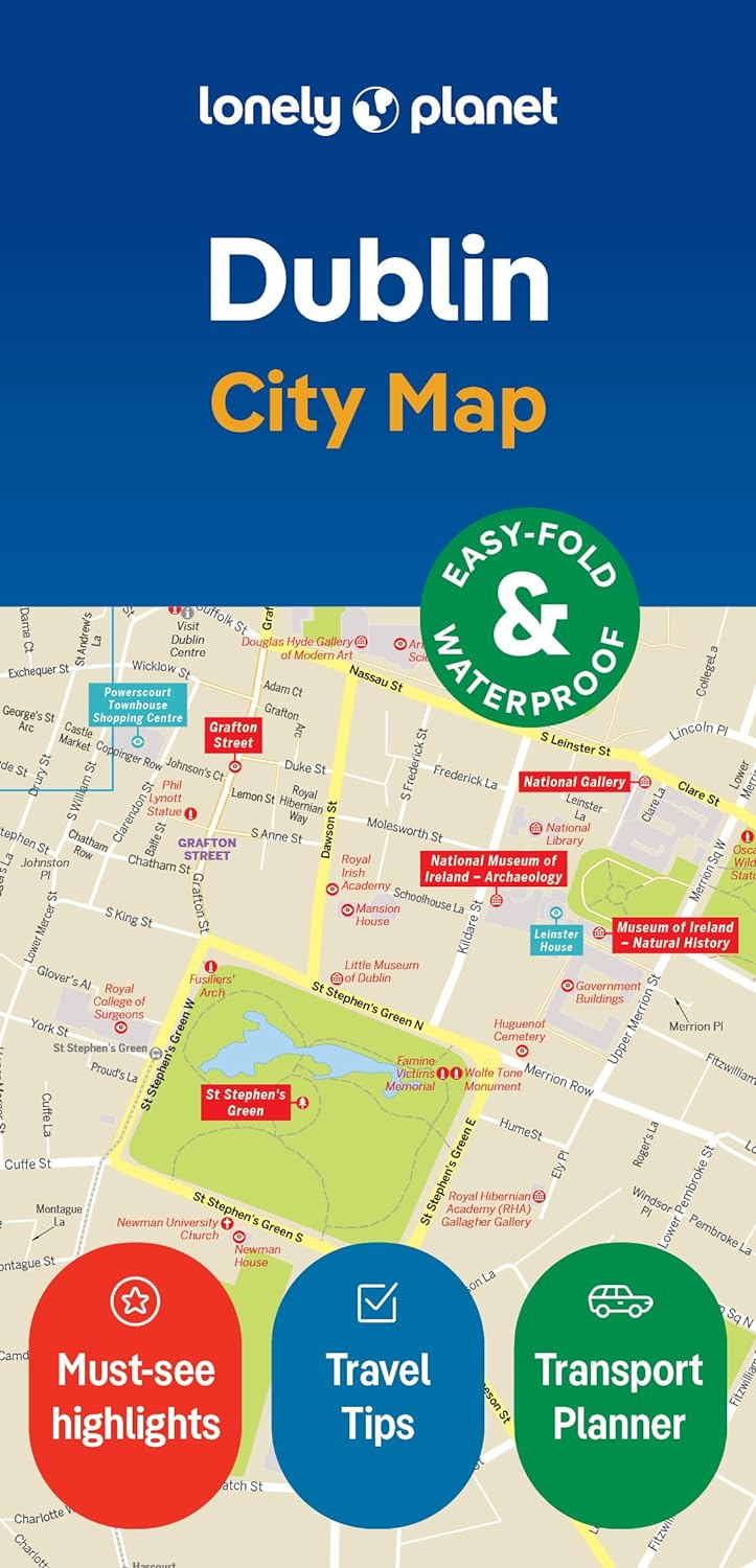 Online bestellen: Stadsplattegrond City map Dublin | Lonely Planet