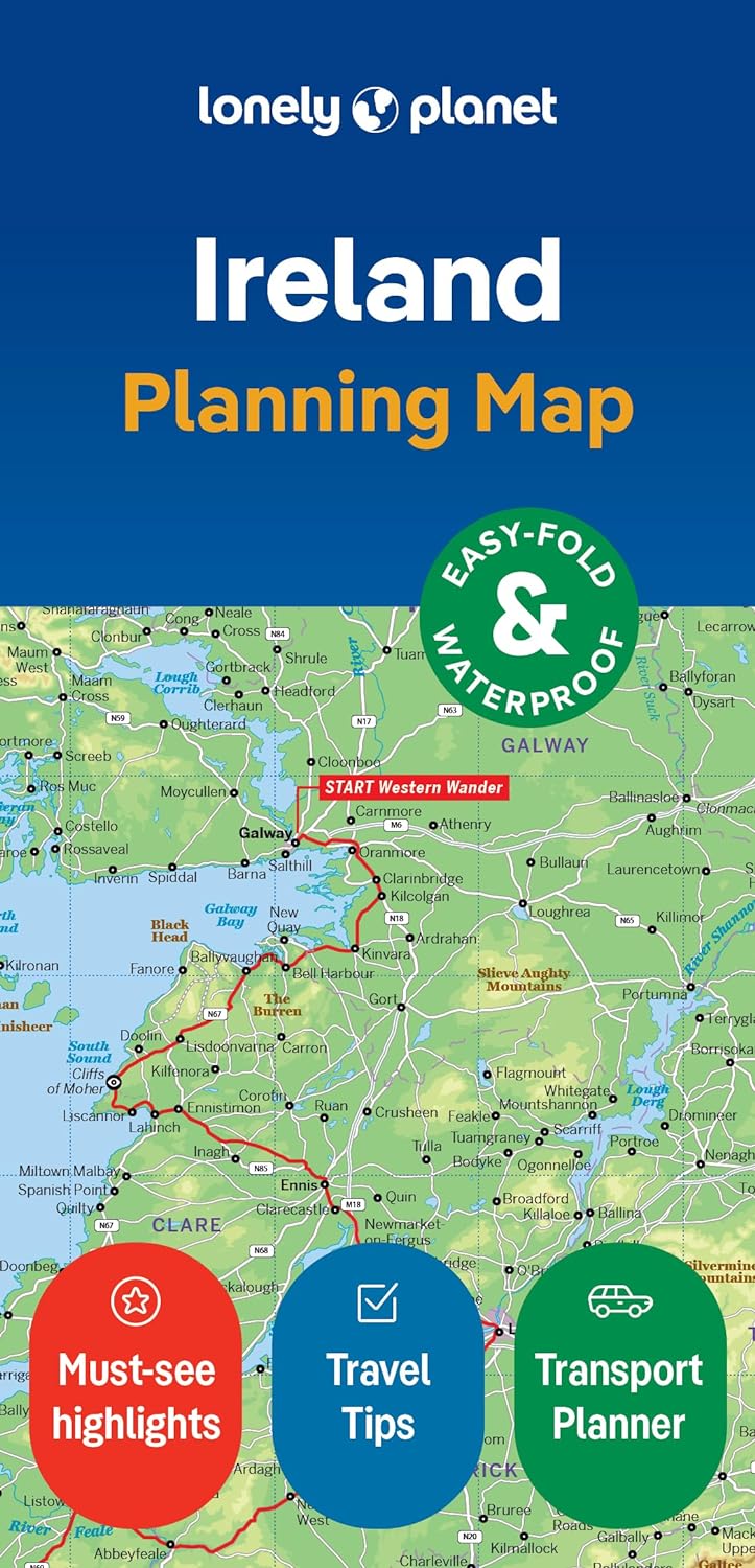 Online bestellen: Wegenkaart - landkaart Planning Map Ireland | Lonely Planet