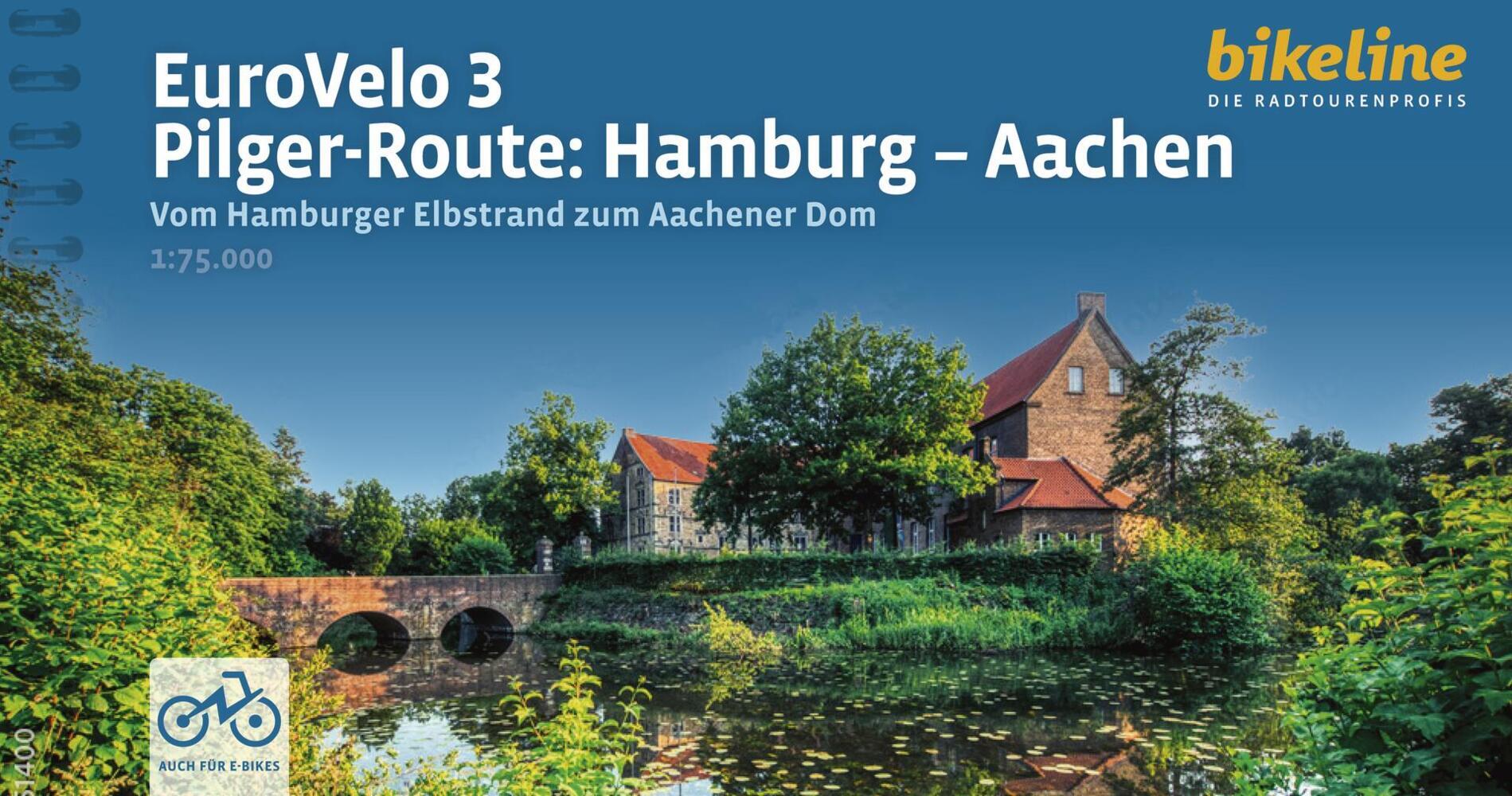 Online bestellen: Wandelgids Bikeline EuroVelo 3 - Pilger-Route: Hamburg - Aachen | Esterbauer