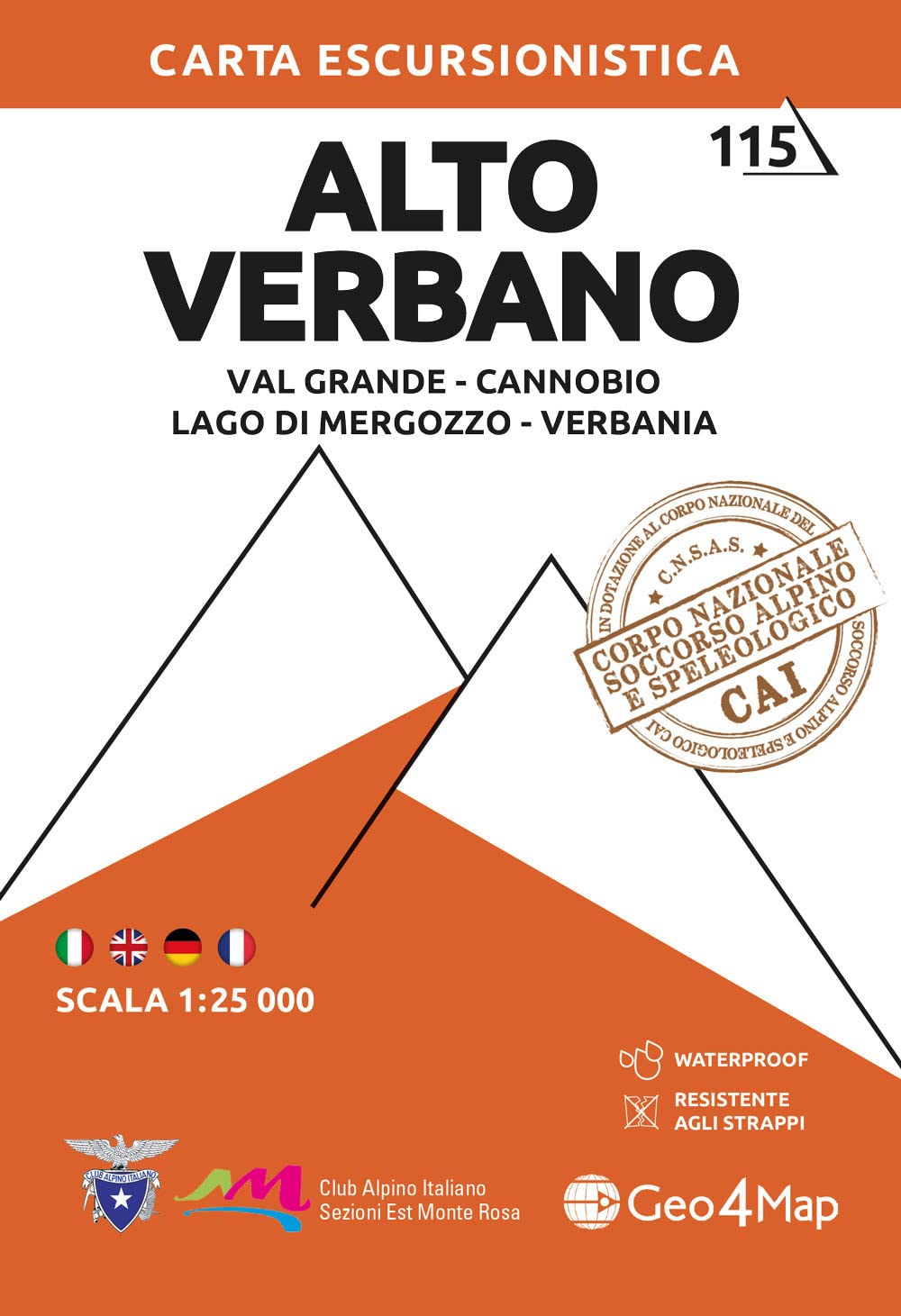 Online bestellen: Wandelkaart 115 Alto Verbano | Club Alpino Italiano