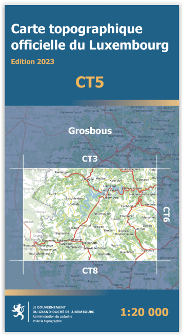 Online bestellen: Wandelkaart CT05 CT LUX Grosbous | Topografische dienst Luxemburg