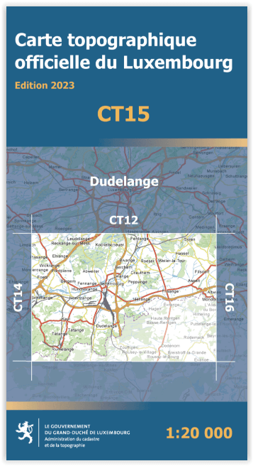 Online bestellen: Wandelgids CT15 CT LUX Dudelange | Topografische dienst Luxemburg