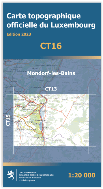 Online bestellen: Wandelkaart CT16 CT LUX Mondorf-Les-Bains | Topografische dienst Luxemburg