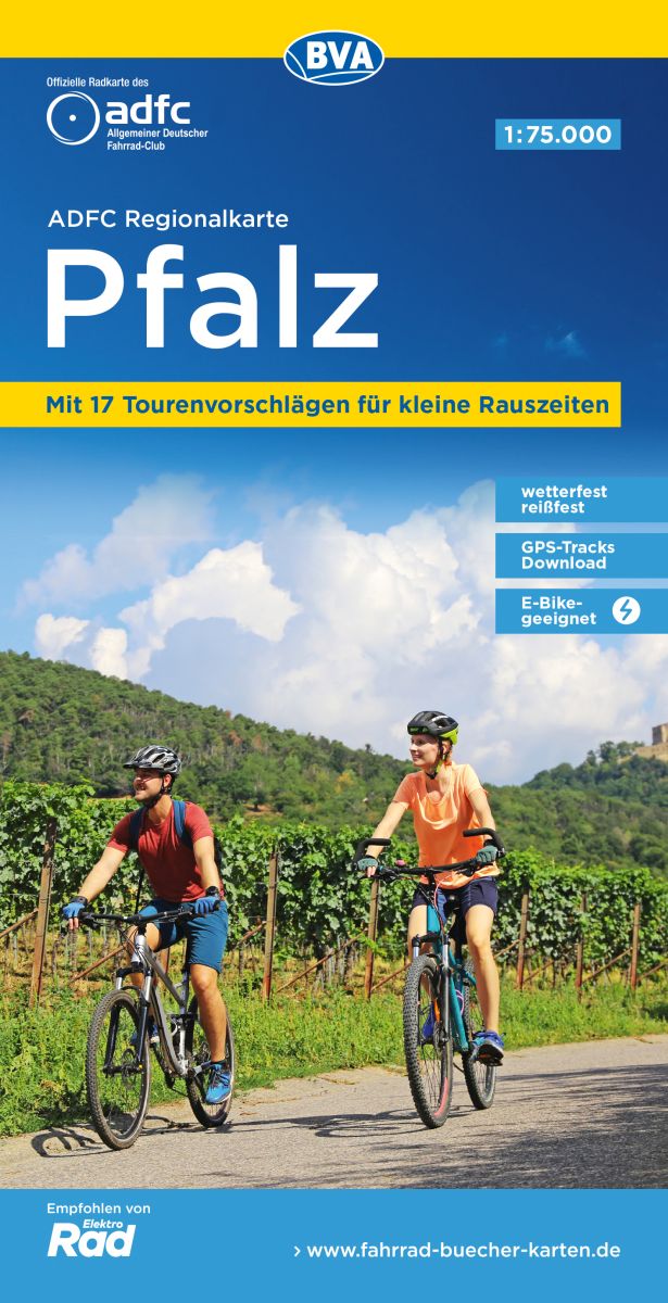 Fietskaart ADFC Regionalkarte Pfalz…