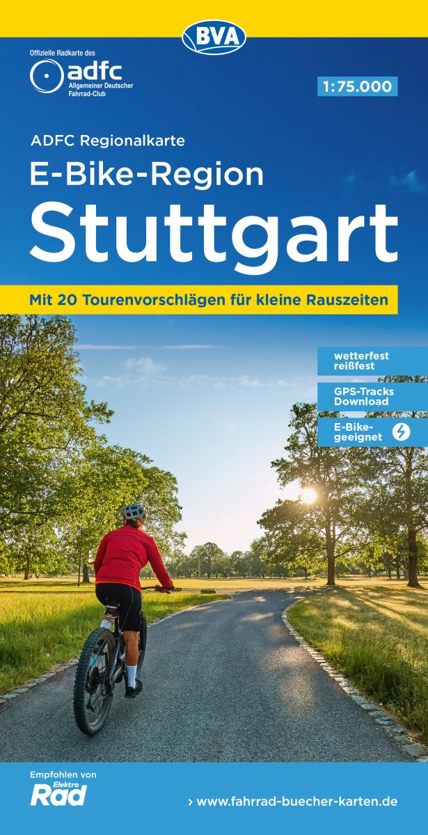 Fietskaart ADFC Regionalkarte Stutt…