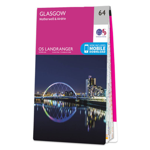 Online bestellen: Wandelkaart - Topografische kaart 064 Landranger Glasgow, Motherwell & Airdrie | Ordnance Survey