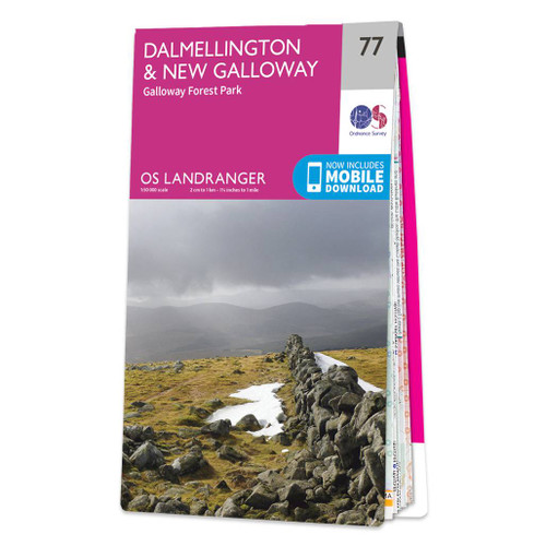 Online bestellen: Wandelkaart - Topografische kaart 077 Landranger Dalmellington & New Galloway, Galloway Forest Park | Ordnance Survey