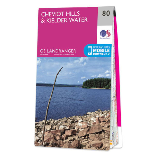 Online bestellen: Wandelkaart - Topografische kaart 080 Landranger Cheviot Hills & Kielder Water | Ordnance Survey