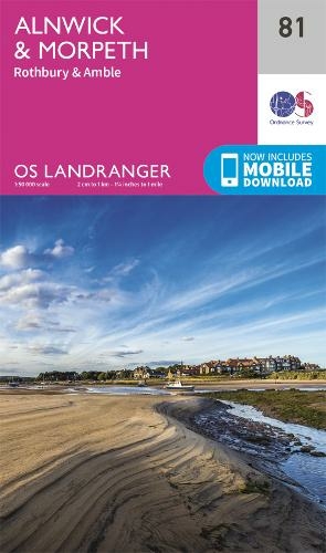 Online bestellen: Wandelkaart - Topografische kaart 081 Landranger Alnwick & Morpeth | Ordnance Survey