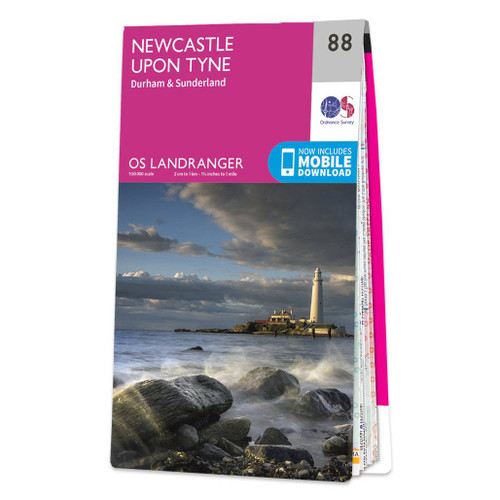 Online bestellen: Wandelkaart - Topografische kaart 088 Landranger Newcastle upon Tyne, Durham & Sunderland | Ordnance Survey