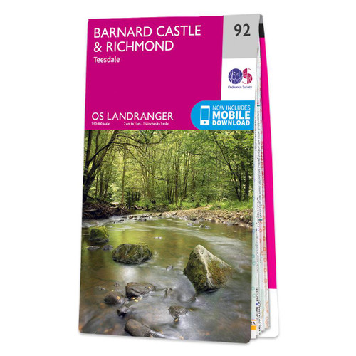 Online bestellen: Wandelkaart - Topografische kaart 092 Landranger Barnard Castle & Richmond | Ordnance Survey