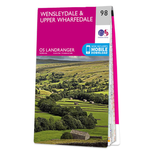 Online bestellen: Wandelkaart - Topografische kaart 098 Landranger Wensleydale & Upper Wharfedale | Ordnance Survey