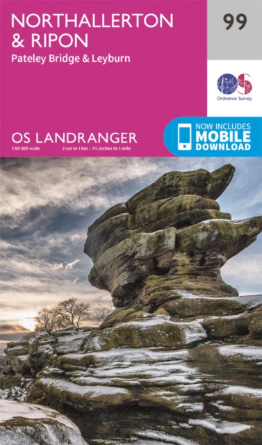 Online bestellen: Wandelkaart - Topografische kaart 099 Landranger Northallerton & Ripon, Pateley Bridge & Leyburn | Ordnance Survey
