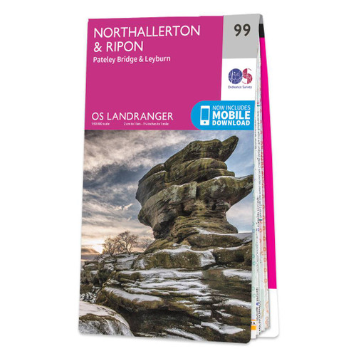 Online bestellen: Wandelkaart - Topografische kaart 099 Landranger Northallerton & Ripon, Pateley Bridge & Leyburn | Ordnance Survey