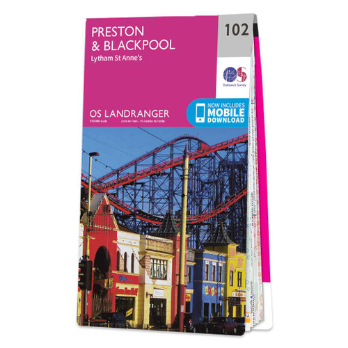 Online bestellen: Wandelkaart - Topografische kaart 102 Landranger Preston & Blackpool, Lytham St Annes | Ordnance Survey