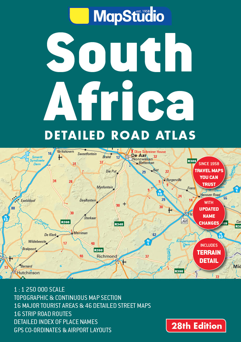 Online bestellen: Wegenatlas South Africa - Zuid-Afrika | MapStudio