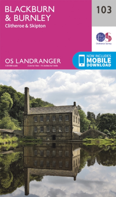 Online bestellen: Wandelkaart - Topografische kaart 103 Landranger Blackburn & Burnley, Clitheroe & Skipton | Ordnance Survey