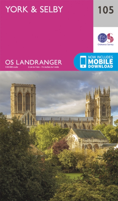 Online bestellen: Wandelkaart - Topografische kaart 105 Landranger York & Selby | Ordnance Survey