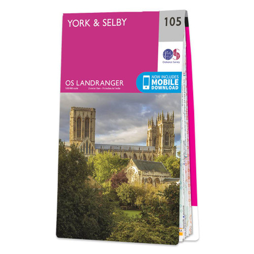 Online bestellen: Wandelkaart - Topografische kaart 105 Landranger York & Selby | Ordnance Survey