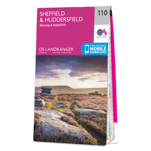 Online bestellen: Wandelkaart - Topografische kaart 110 Landranger Sheffield & Huddersfield, Glossop & Holmfirth | Ordnance Survey