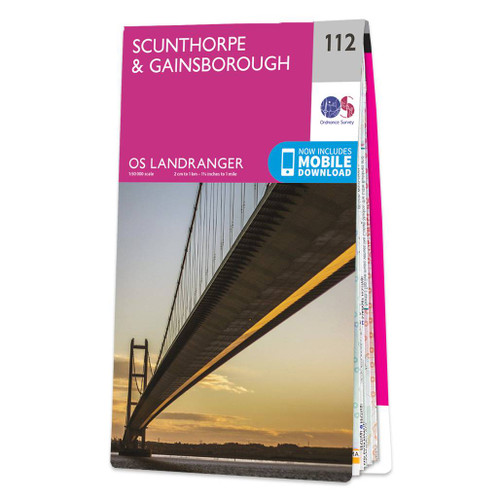 Online bestellen: Wandelkaart - Topografische kaart 112 Landranger Scunthorpe & Gainsborough | Ordnance Survey