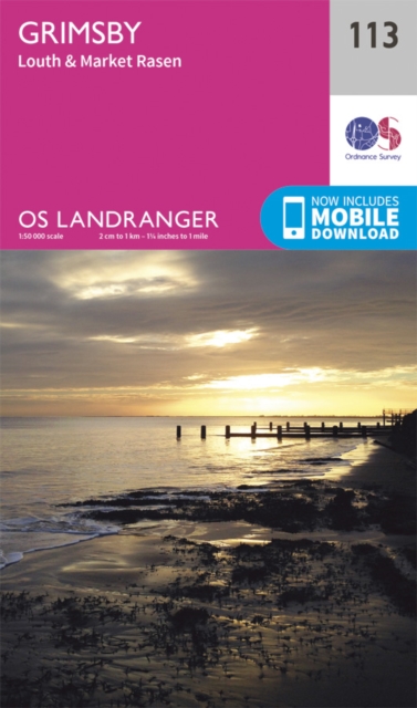 Online bestellen: Wandelkaart - Topografische kaart 113 Landranger Grimsby, Louth & Market Rasen | Ordnance Survey