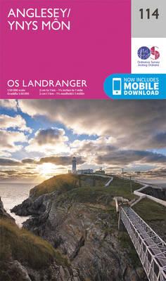 Online bestellen: Wandelkaart - Topografische kaart 114 Landranger Anglesey | Ordnance Survey