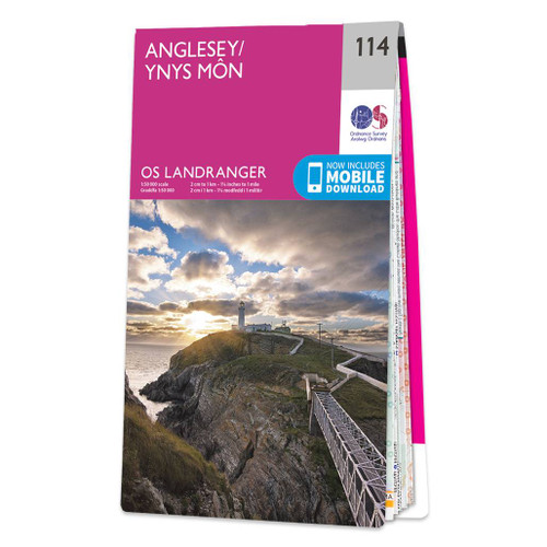 Online bestellen: Wandelkaart - Topografische kaart 114 Landranger Anglesey | Ordnance Survey