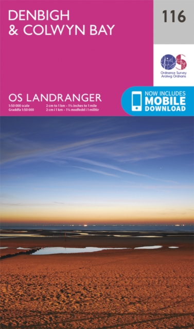 Online bestellen: Wandelkaart - Topografische kaart 116 Landranger Denbigh & Colwyn Bay | Ordnance Survey