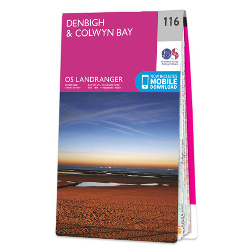 Online bestellen: Wandelkaart - Topografische kaart 116 Landranger Denbigh & Colwyn Bay | Ordnance Survey