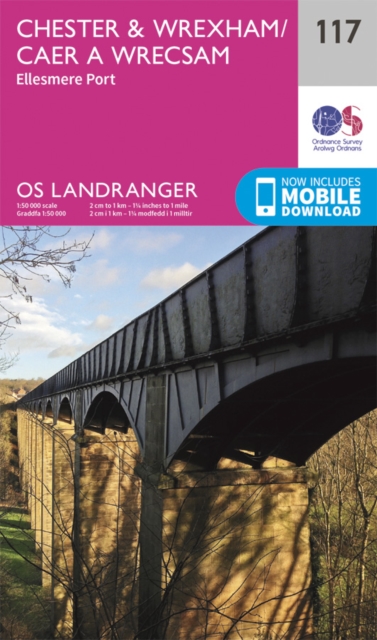 Online bestellen: Wandelkaart - Topografische kaart 117 Landranger Chester & Wrexham, Ellesmere Port | Ordnance Survey