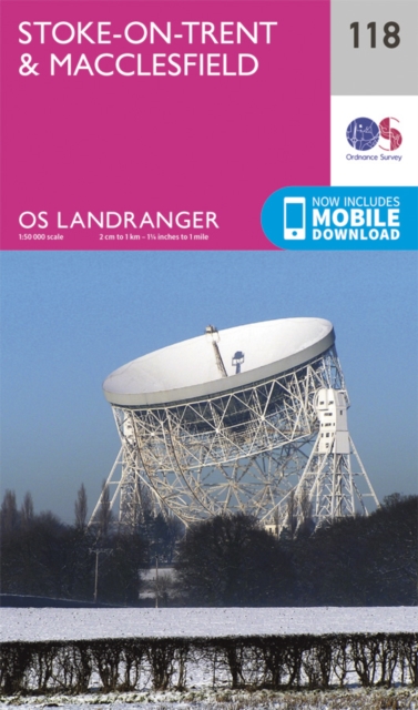 Online bestellen: Wandelkaart - Topografische kaart 118 Landranger Stoke-on-Trent & Macclesfield | Ordnance Survey
