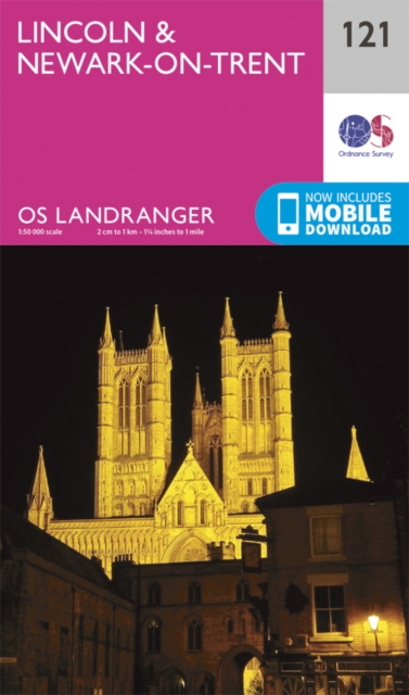 Online bestellen: Wandelkaart - Topografische kaart 121 Landranger Lincoln & Newark-on-Trent | Ordnance Survey