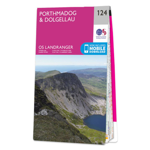 Online bestellen: Wandelkaart - Topografische kaart 124 Landranger Dolgellau & Porthmadog - Wales | Ordnance Survey