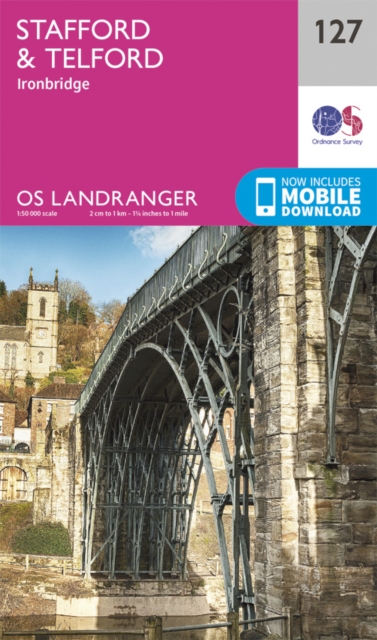 Online bestellen: Wandelkaart - Topografische kaart 127 Landranger Stafford & Telford, Ironbridge | Ordnance Survey