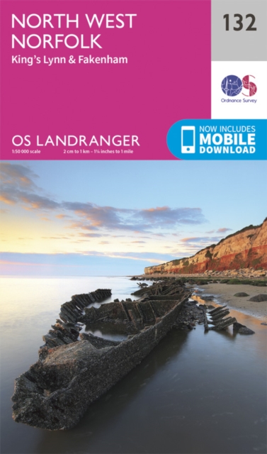 Online bestellen: Wandelkaart - Topografische kaart 132 Landranger North West Norfolk, King's Lynn & Fakenham | Ordnance Survey