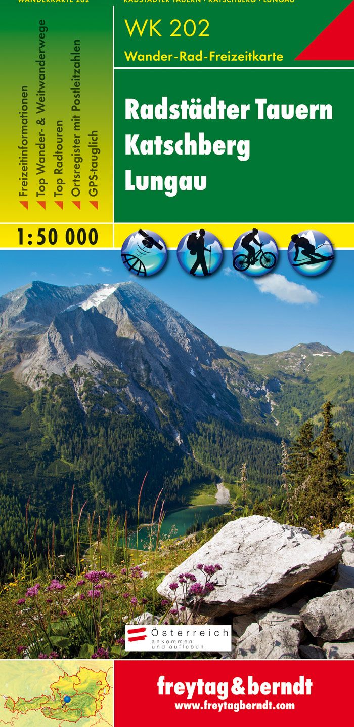 Fietskaart - Wandelkaart 202 Radstädter Tauern - Katschberg - Lungau |