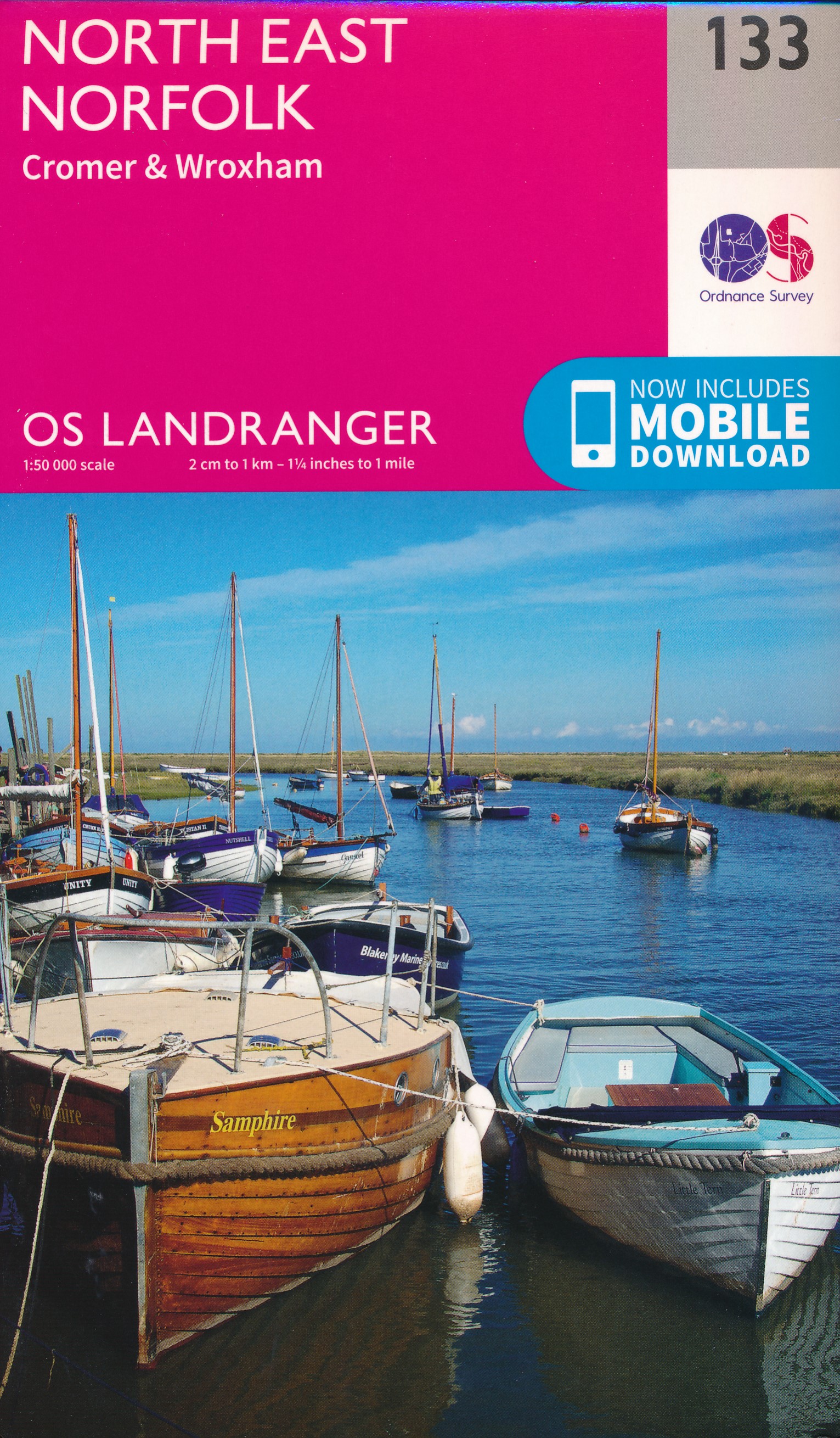 Online bestellen: Wandelkaart - Topografische kaart 133 Landranger North East Norfolk, Cromer & Wroxham | Ordnance Survey